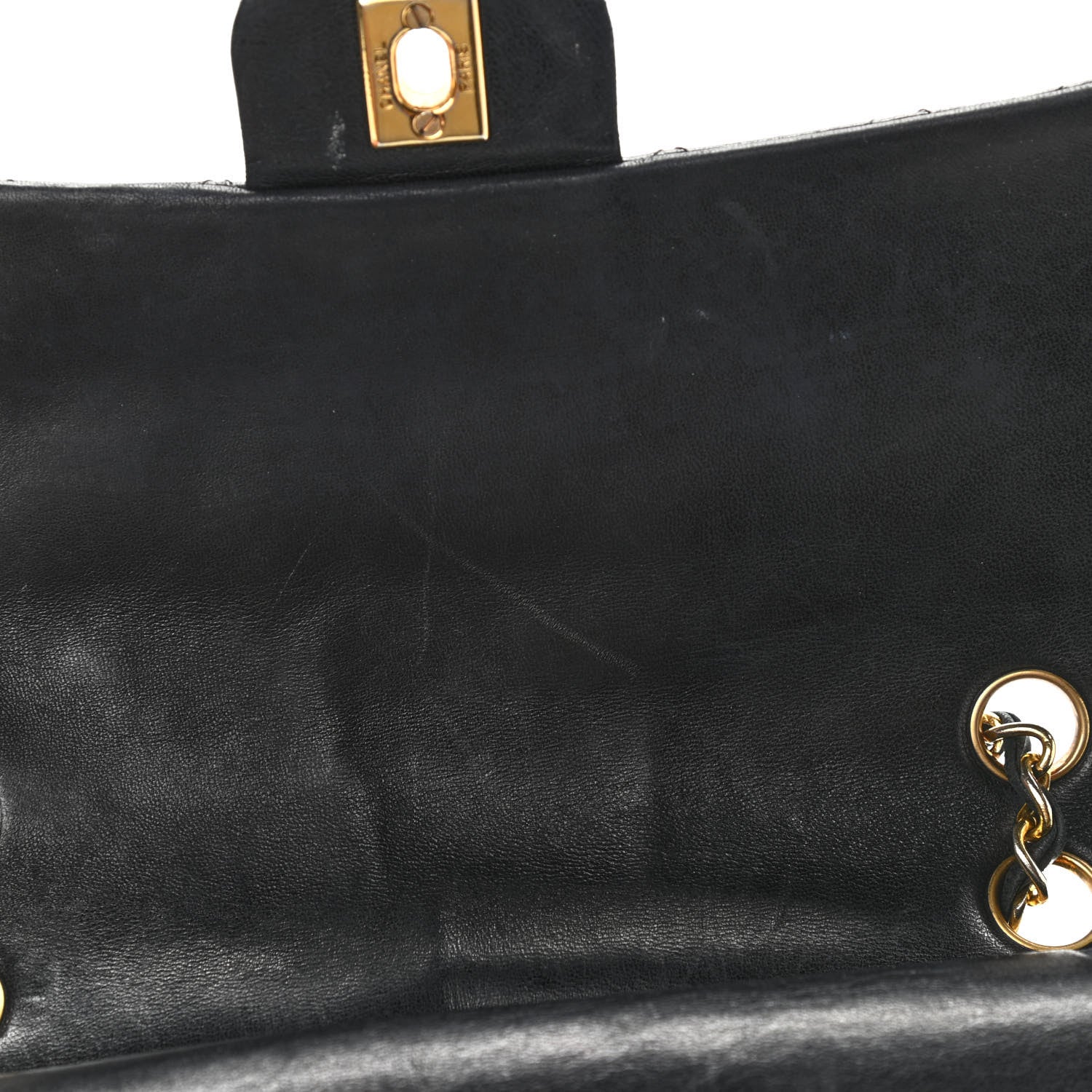 Chanel Lambskin Quilted Medium Double Flap Black 12 of 23