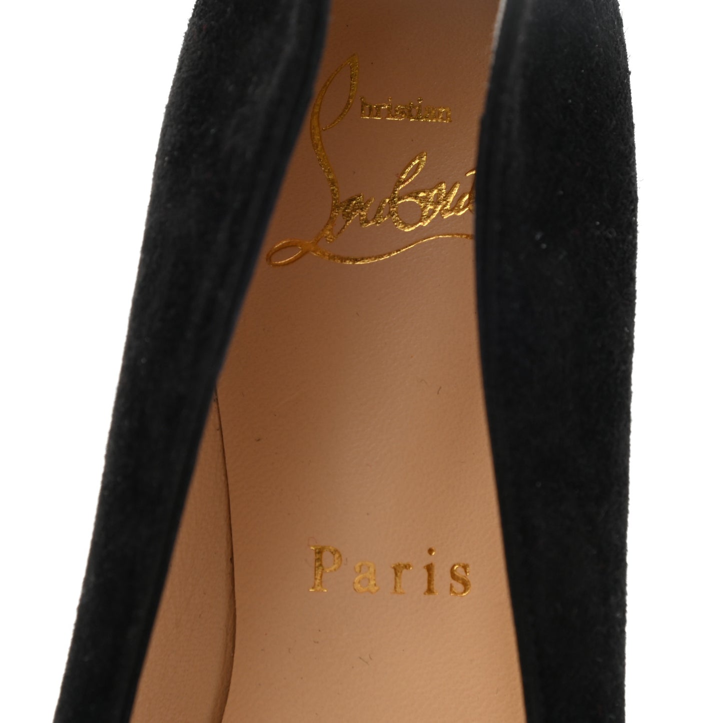 Suede Specchio CL Pump Flats 36.5 Black Gold