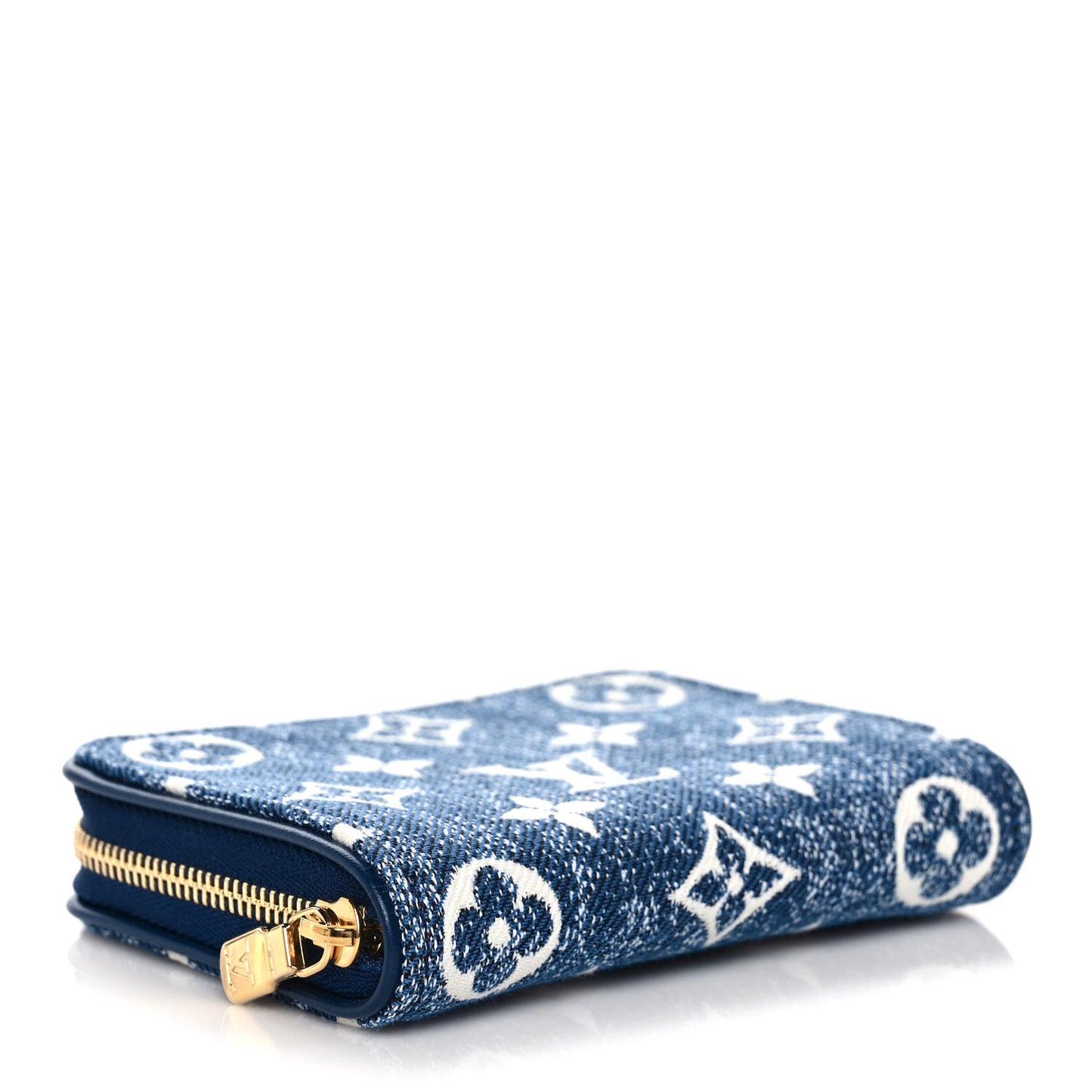 Denim Monogram Jacquard Zippy Coin Purse Bleu