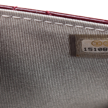 Chanel Patent Quilted Brilliant Wallet On Chain WOC Red 7 of 12