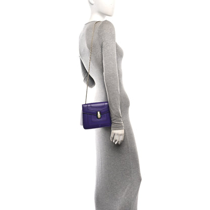 Bulgari Calfskin Small Serpenti Forever Snake Strap Crossbody Bag Amethyst 2 of 11