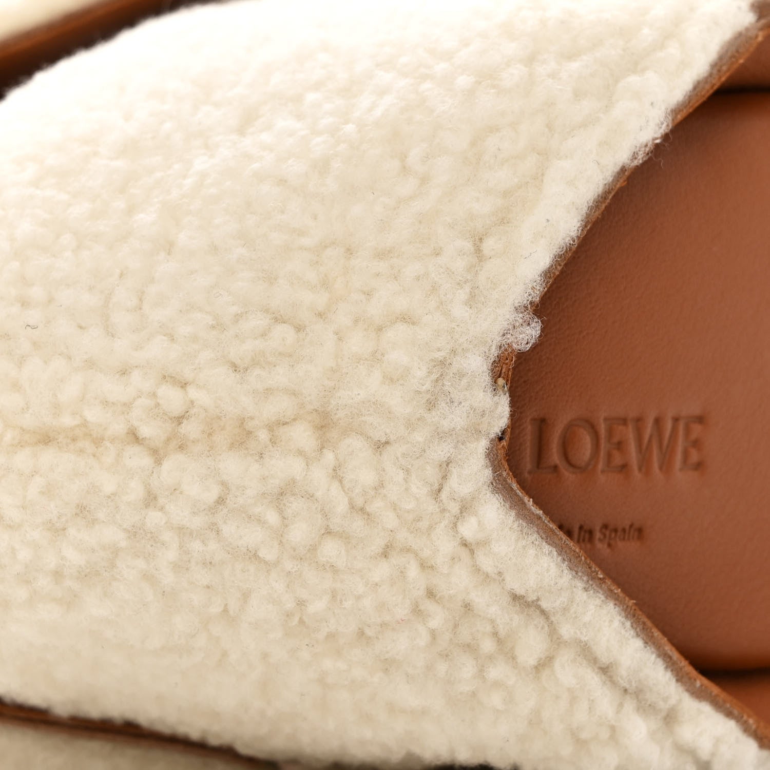 Loewe Shearling Mini Bunny Crossbody Bag Natural 9 of 10