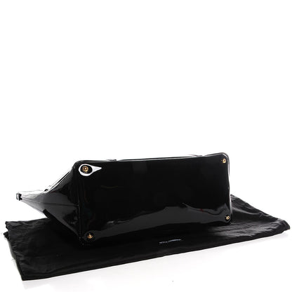 Dolce & Gabbana Vernice Vitello Alpaca Miss Escape Tote Nero 4 of 7