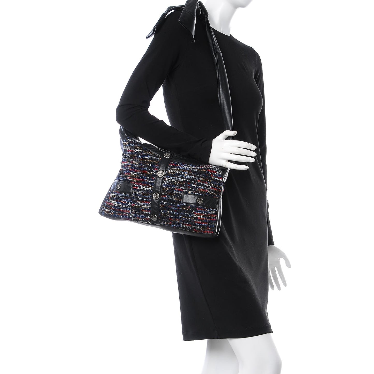 Lambskin Tweed Small Girl Bag Multicolor Black