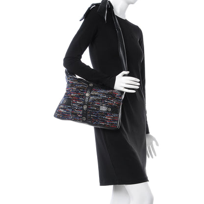 Chanel Lambskin Tweed Small Girl Bag Multicolor Black 2 of 7