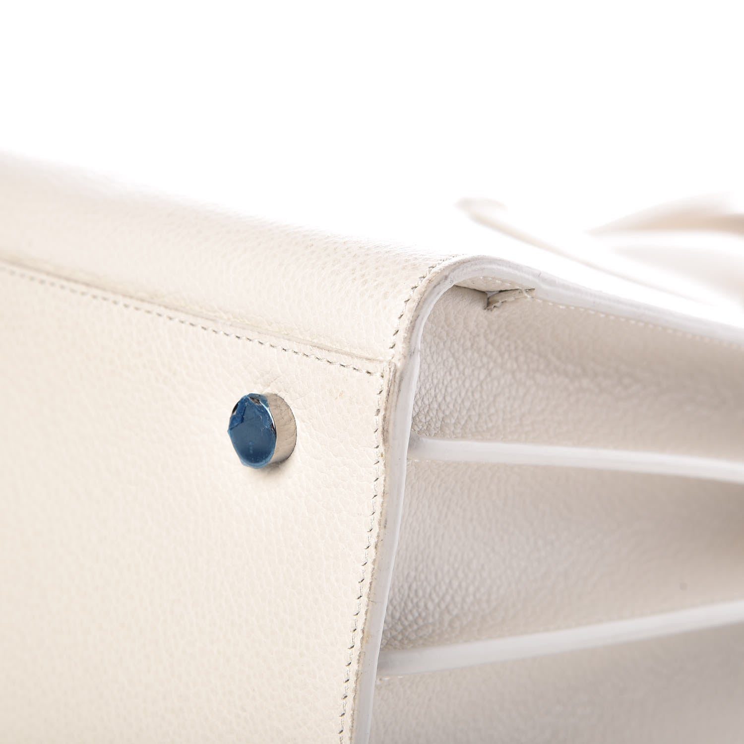 Saint Laurent Grained Calfskin Small Sac De Jour Dove White 14 of 17