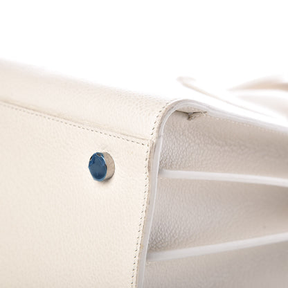 Saint Laurent Grained Calfskin Small Sac De Jour Dove White 14 of 17