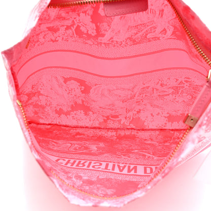 Christian Dior Canvas Toile De Jouy Diortravel Zipped Pouch Pink 5 of 8