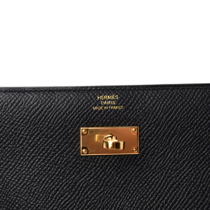 Hermes Epsom Medium Kelly Wallet Black 6 of 8