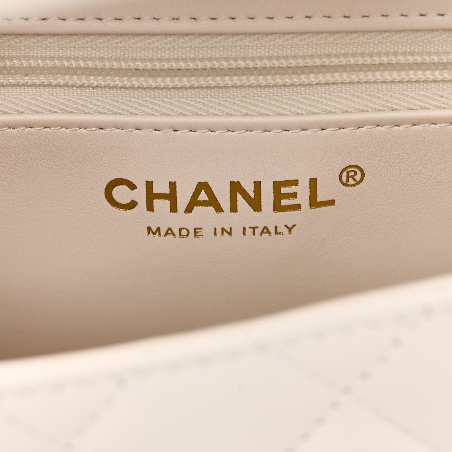 Chanel Shiny Aged Calfskin Quilted Nano Kelly Shopper White 6 of 10