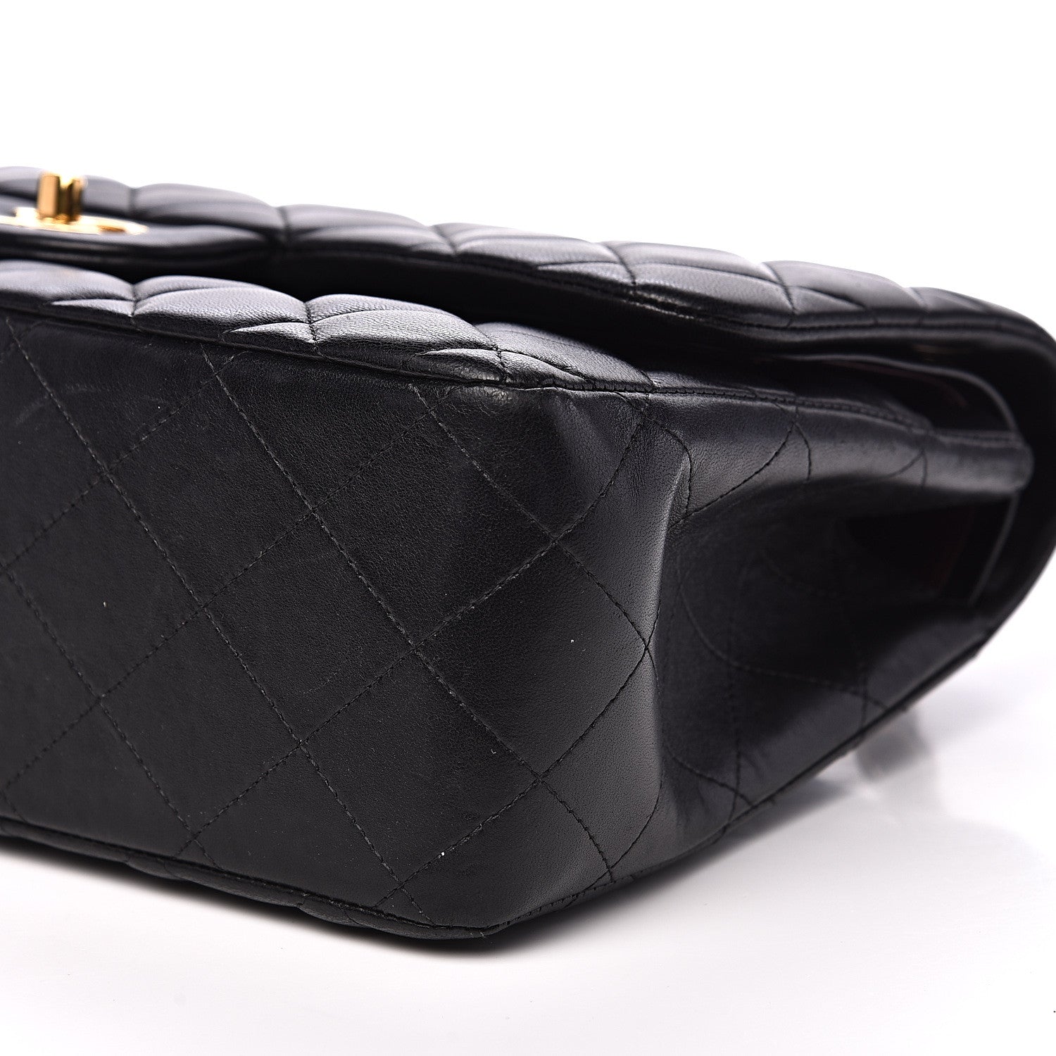 Chanel Lambskin Quilted Jumbo Double Flap Black 9 of 17
