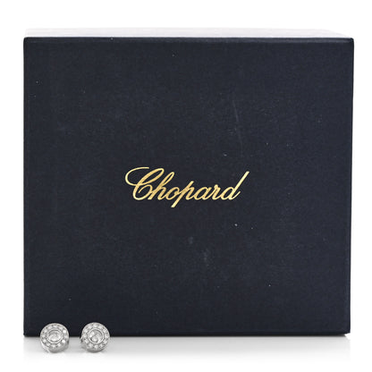 Chopard 18K White Gold Happy Diamonds Icons Round Earrings 5 of 5