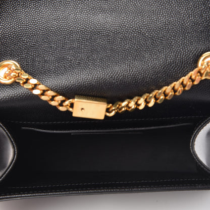 Saint Laurent Grain De Poudre Small Monogram Kate Satchel Black 5 of 9