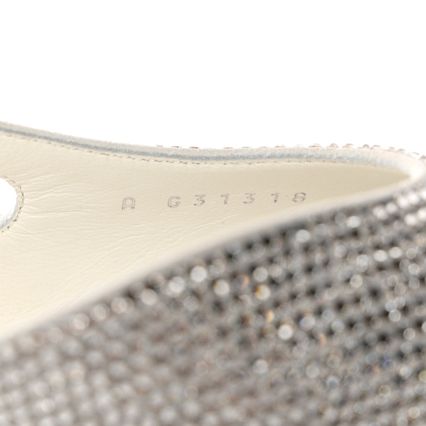 Strass Grosgrain Cap Toe CC Slingback Pumps 39.5 Silver Black