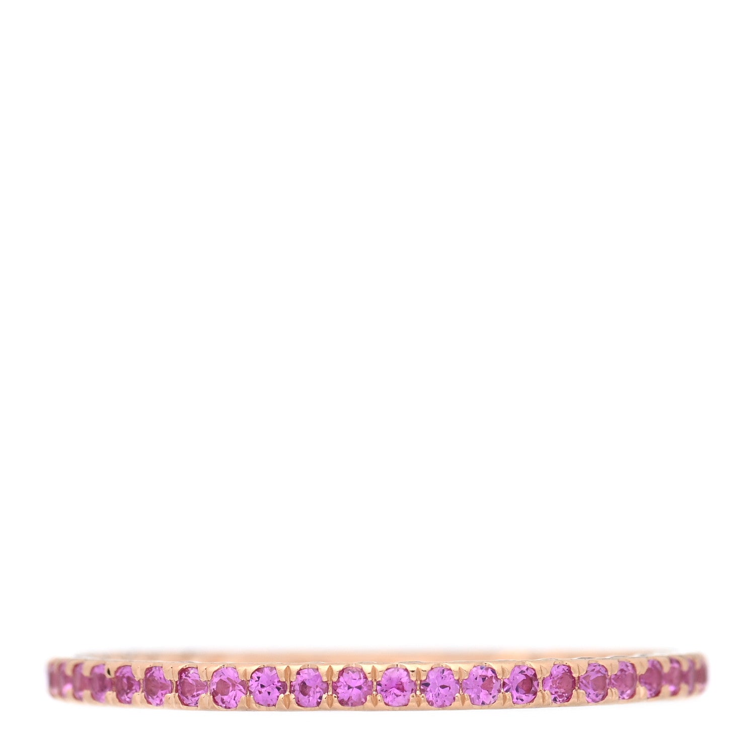 David Yurman 18K Rose Gold Pink Sapphire 1.85mm Eden Eternity Band Ring 66 11.5 1 of 4