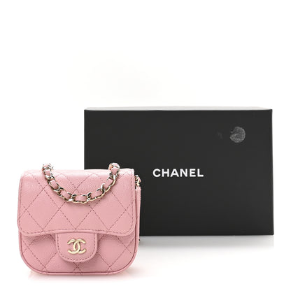 Chanel Caviar Quilted Mini Clutch With Chain Pink 12 of 12