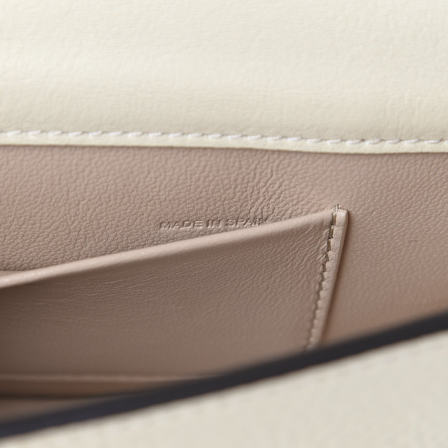 Calfskin Small Nile Bracelet Minaudiere Bag Off White