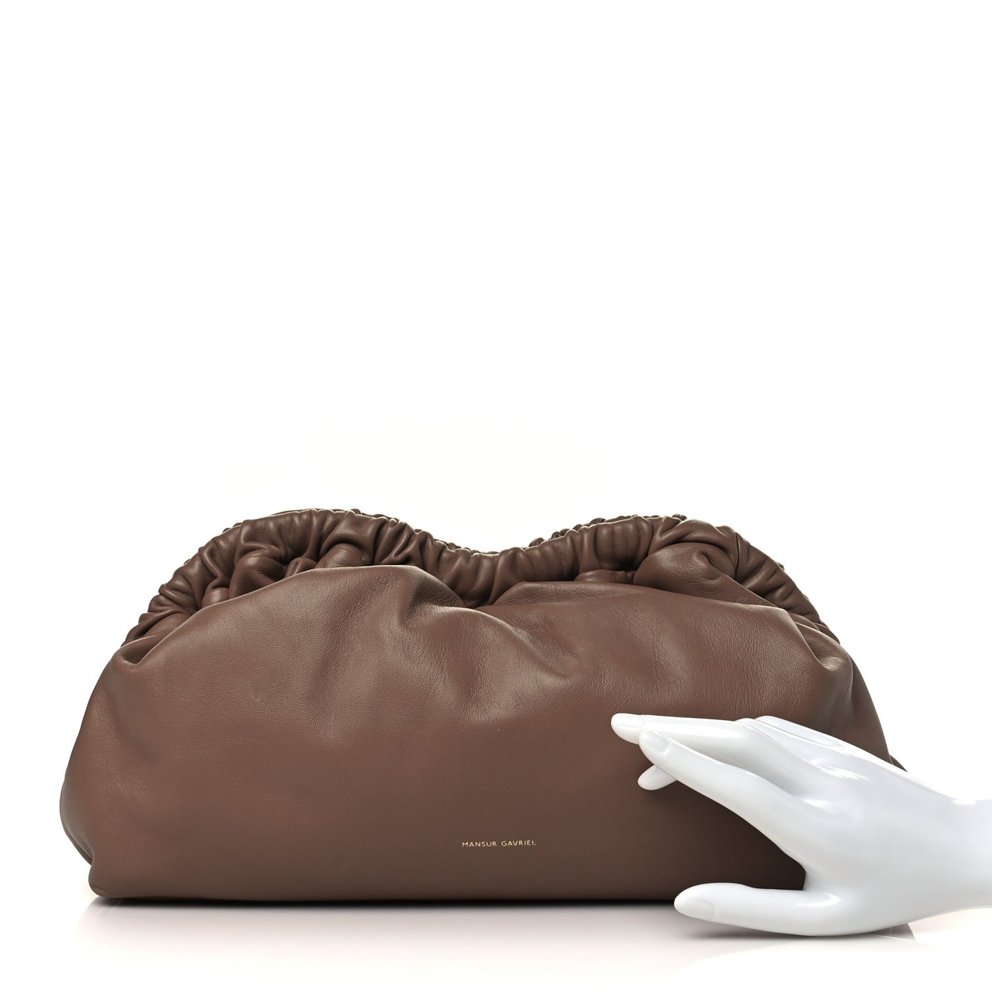 Lambskin Cloud Clutch Biscotto