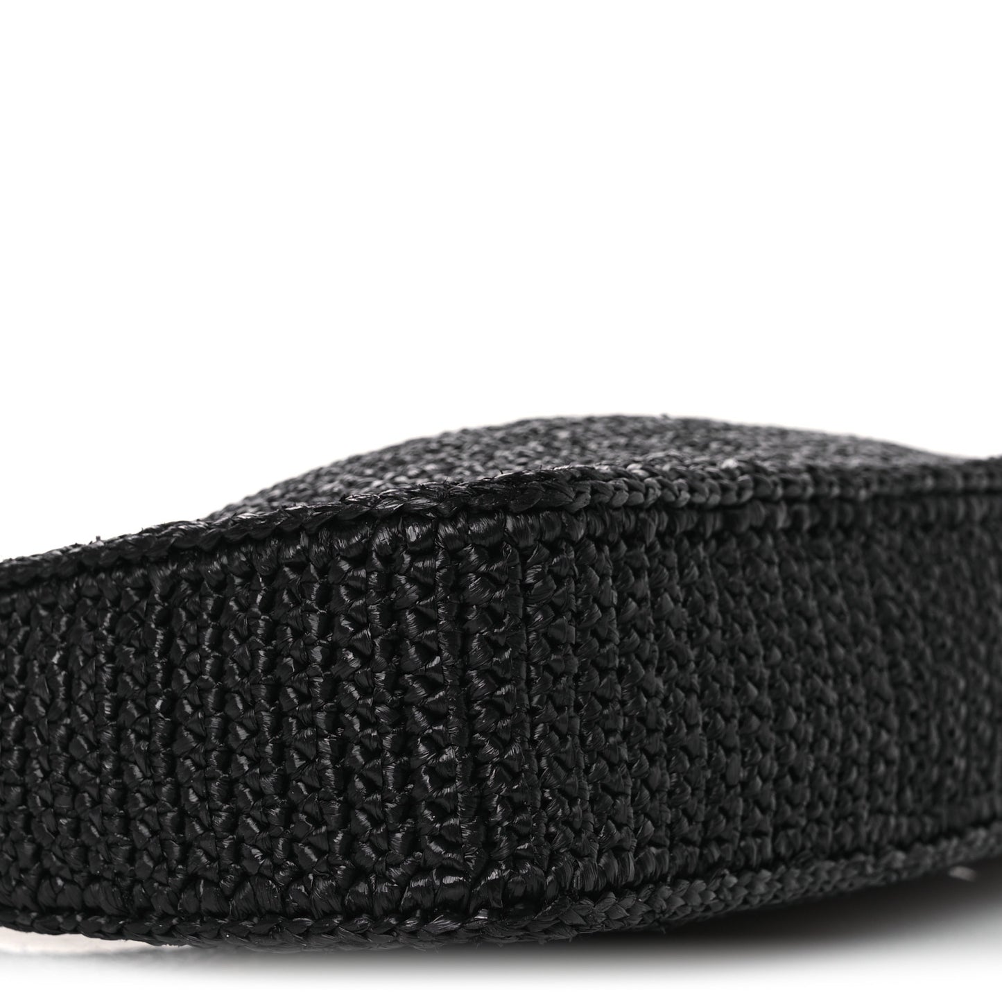 Yarn Raffia Effect Crochet Re-Edition 2005 Shoulder Bag Black