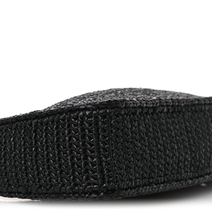 Prada Yarn Raffia Effect Crochet Re-Edition 2005 Shoulder Bag Black 10 of 12