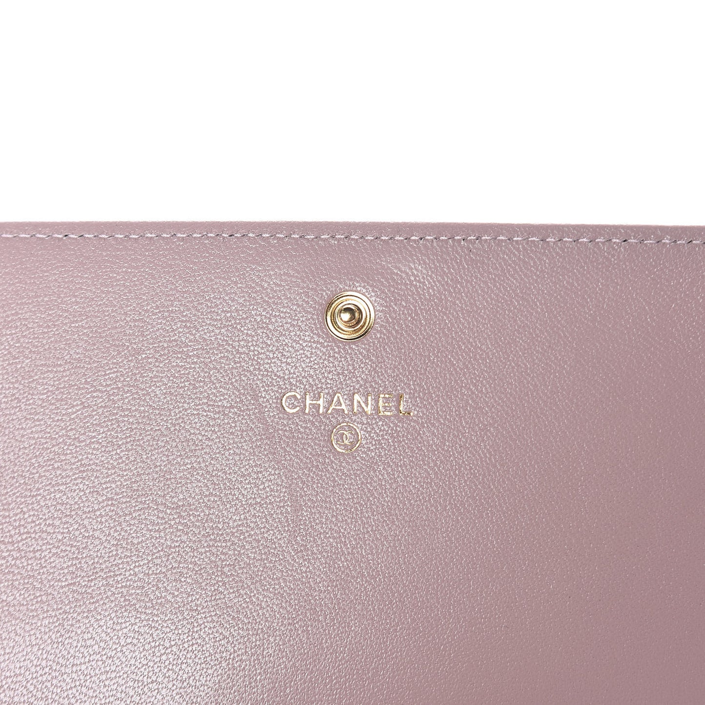 Sheepskin Quilted Mademoiselle Vintage Flap Wallet Pink