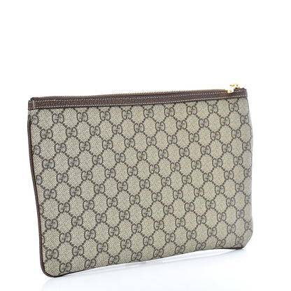 Gucci GG Supreme Monogram Large Ophidia Pouch Clutch Brown 2 of 9