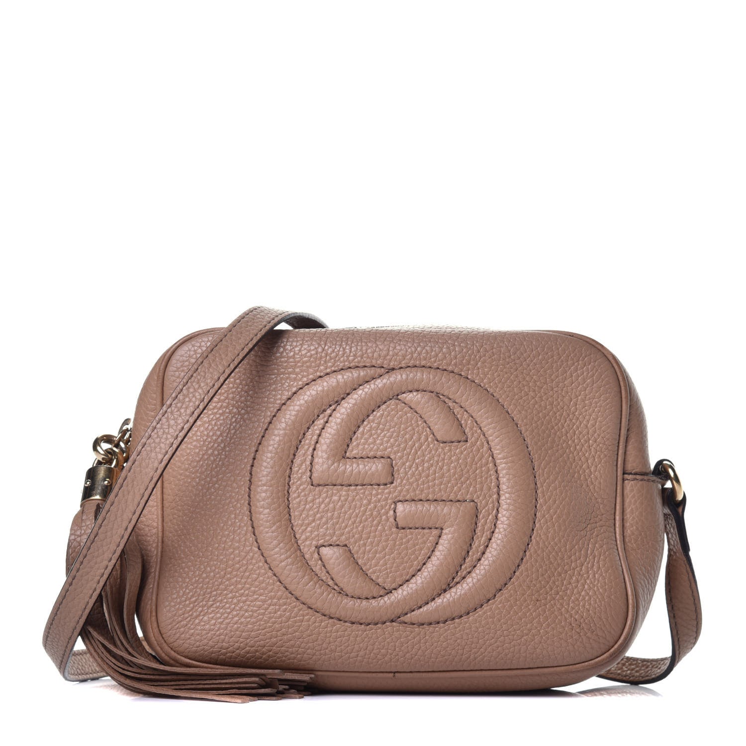 Gucci Pebbled Calfskin Small Soho Disco Bag Camelia 1 of 11