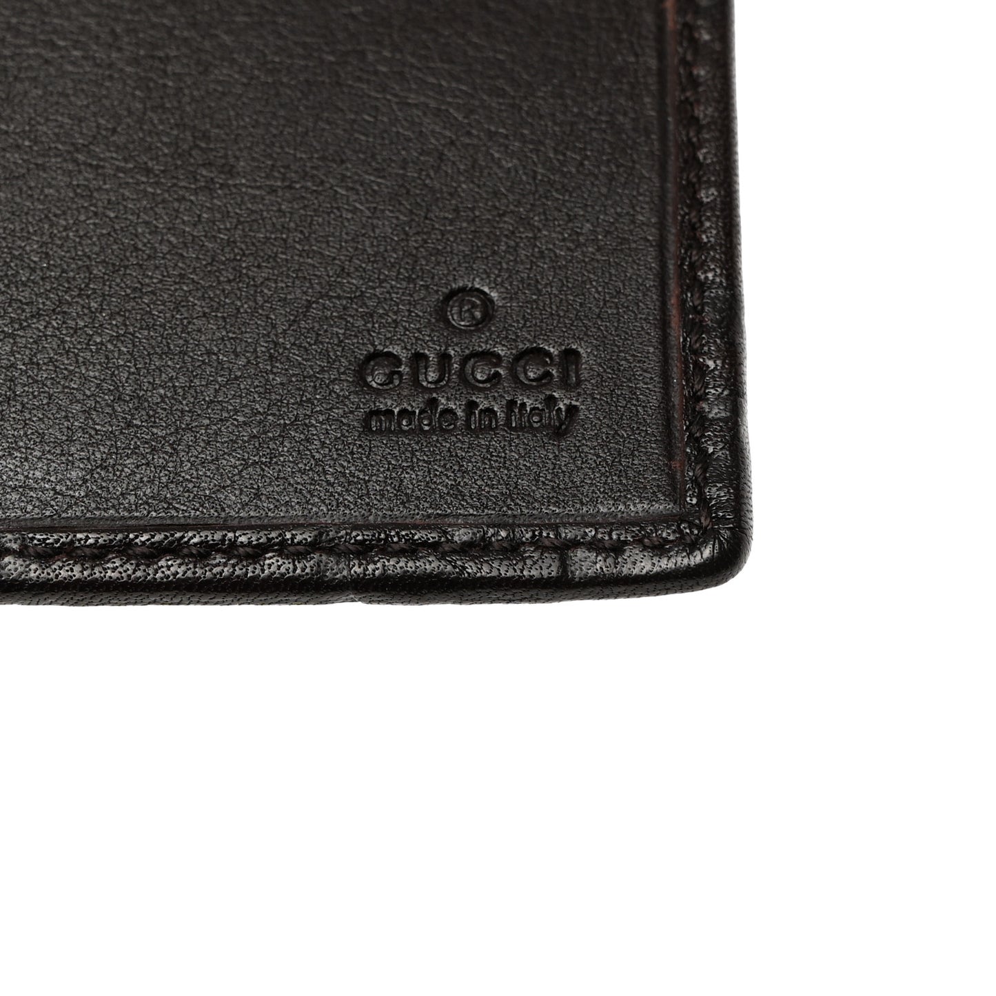 Guccissima Checkbook Cover Brown