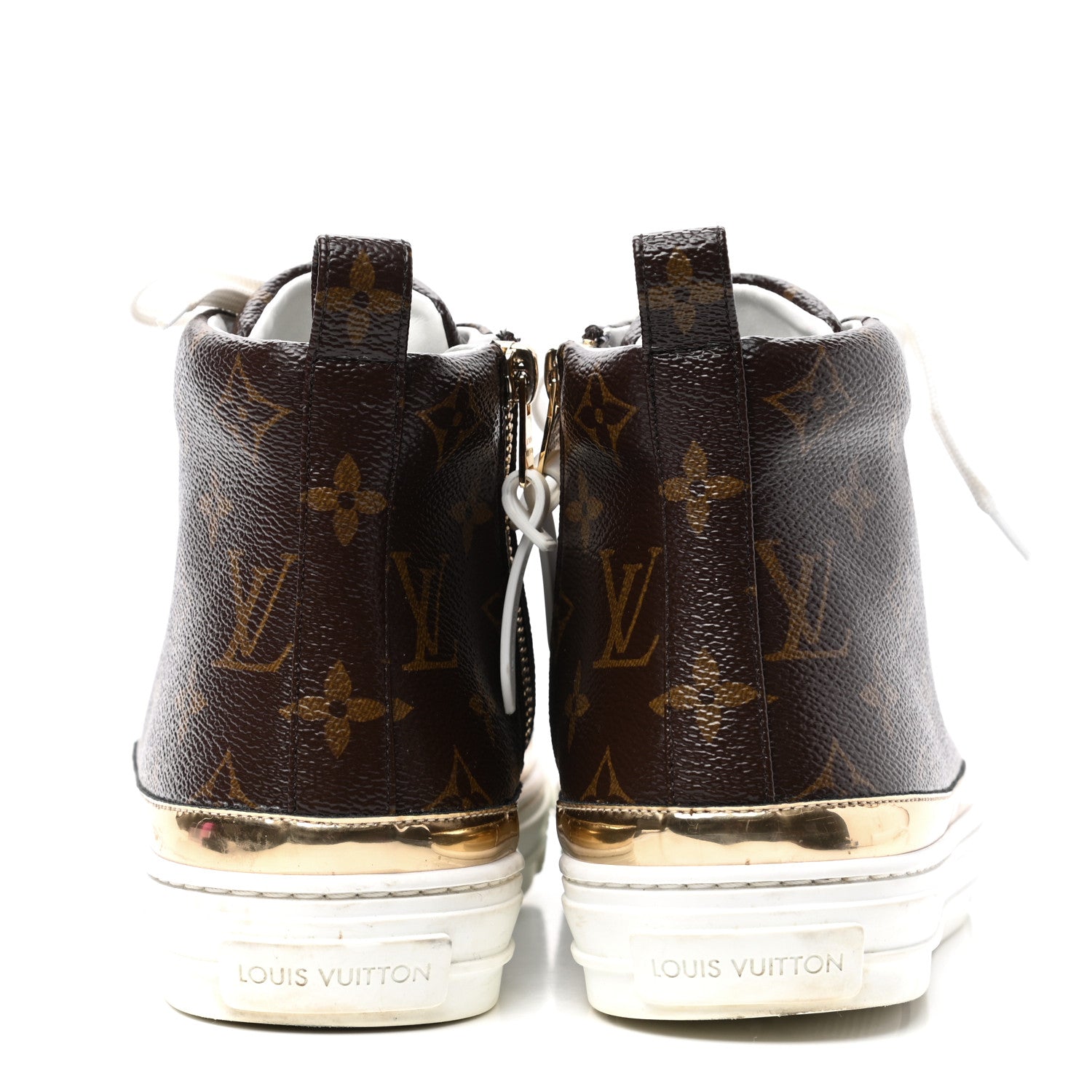 Louis Vuitton Patent Monogram Stellar Sneaker Boots 38 Gold 4 of 9