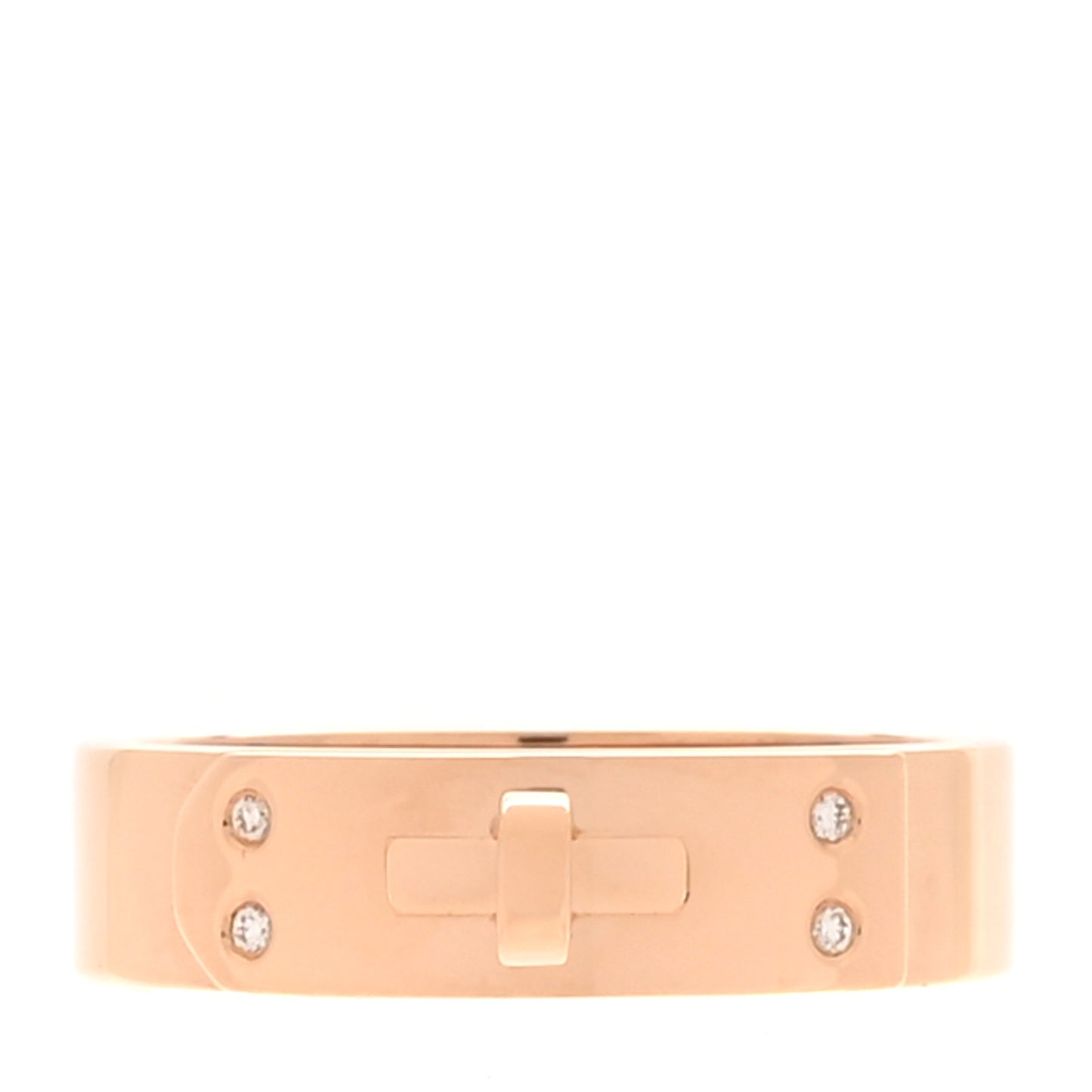 18K Rose Gold Diamond PM Kelly Ring 52 6