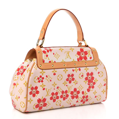 Louis Vuitton Monogram Cherry Blossom Sac Retro Bag Red 3 of 12