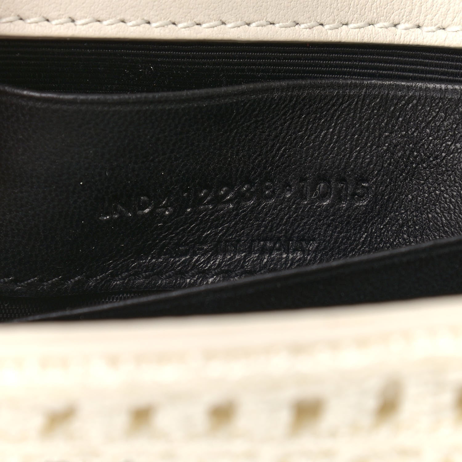 Saint Laurent Calfskin Crochet Baby Monogram Chain Satchel White 6 of 11