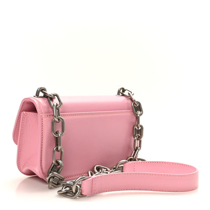 Balenciaga Calfskin Stripe Embossed Gossip Chain Bag XS Candy Pink 3 of 9