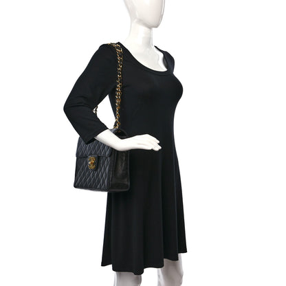 Chanel Lambskin Quilted XL Jumbo Single Flap Black 3 of 18