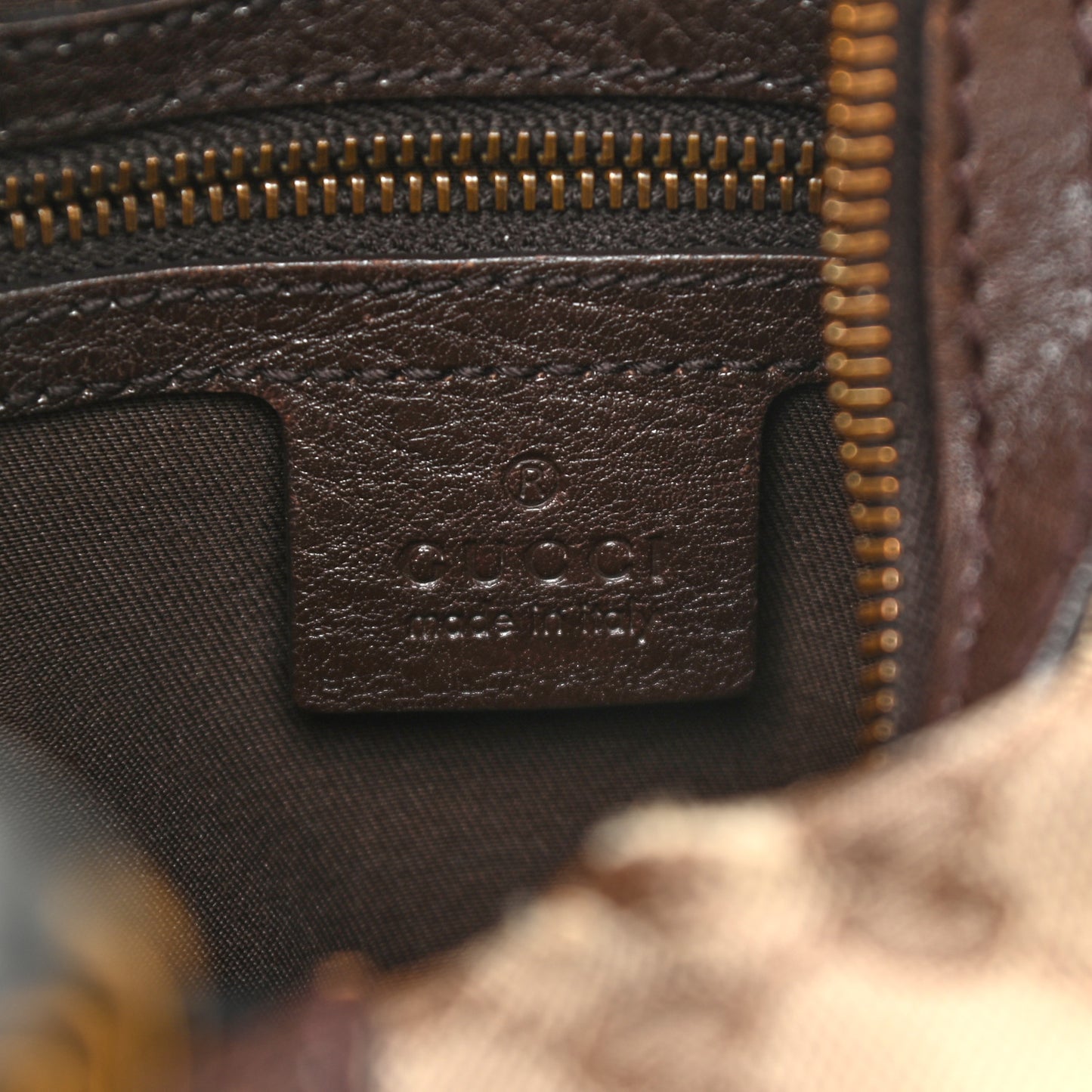 Monogram Medium Interlocking Hobo Dark Brown