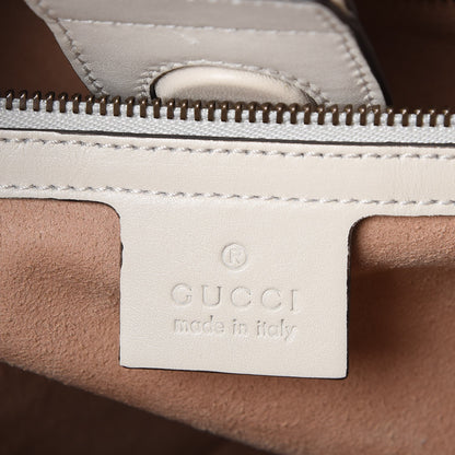 Gucci Calfskin Matelasse Medium GG Marmont Shoulder Tote Bag White 7 of 8