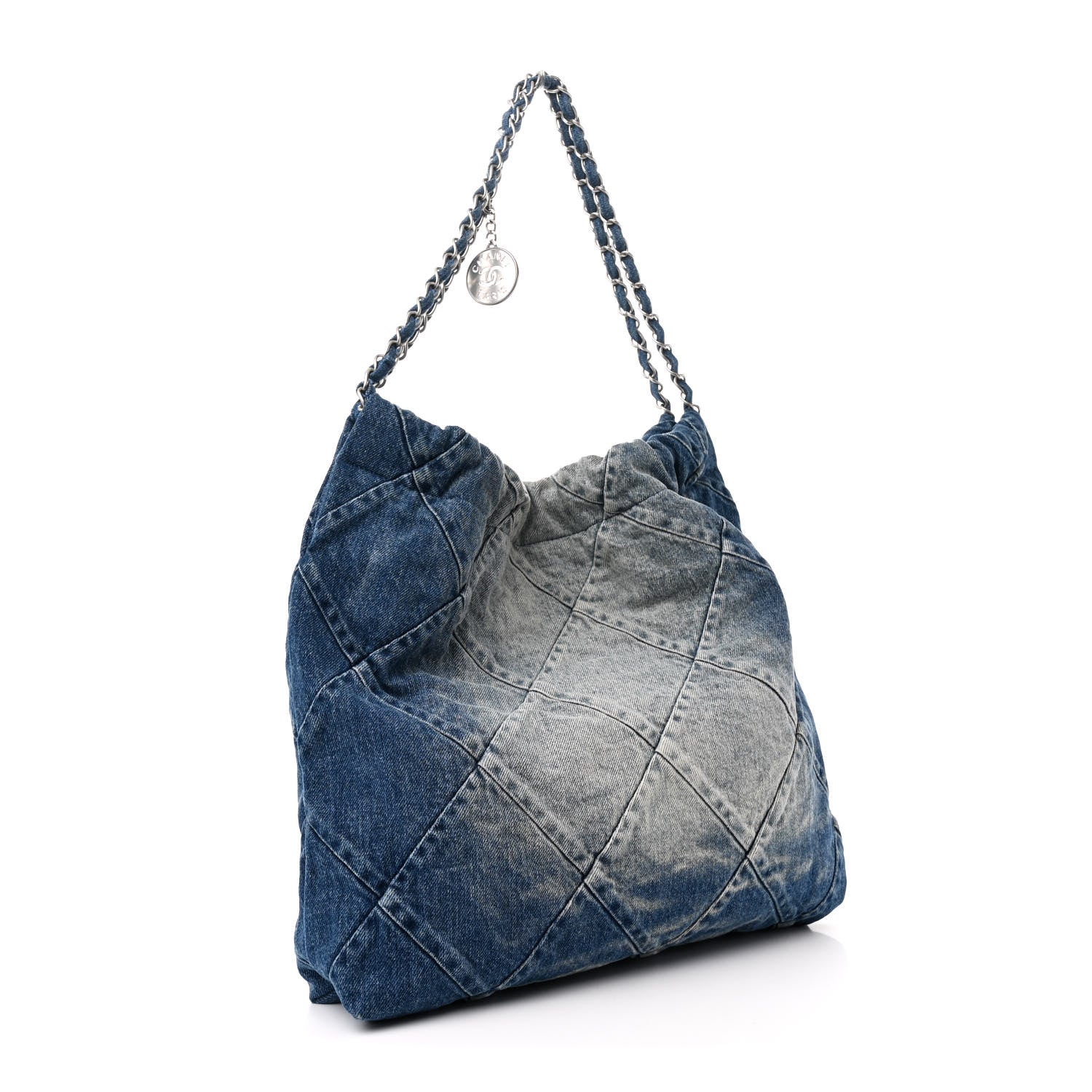 Chanel Denim Quilted Chanel 22 Blue 4 of 12