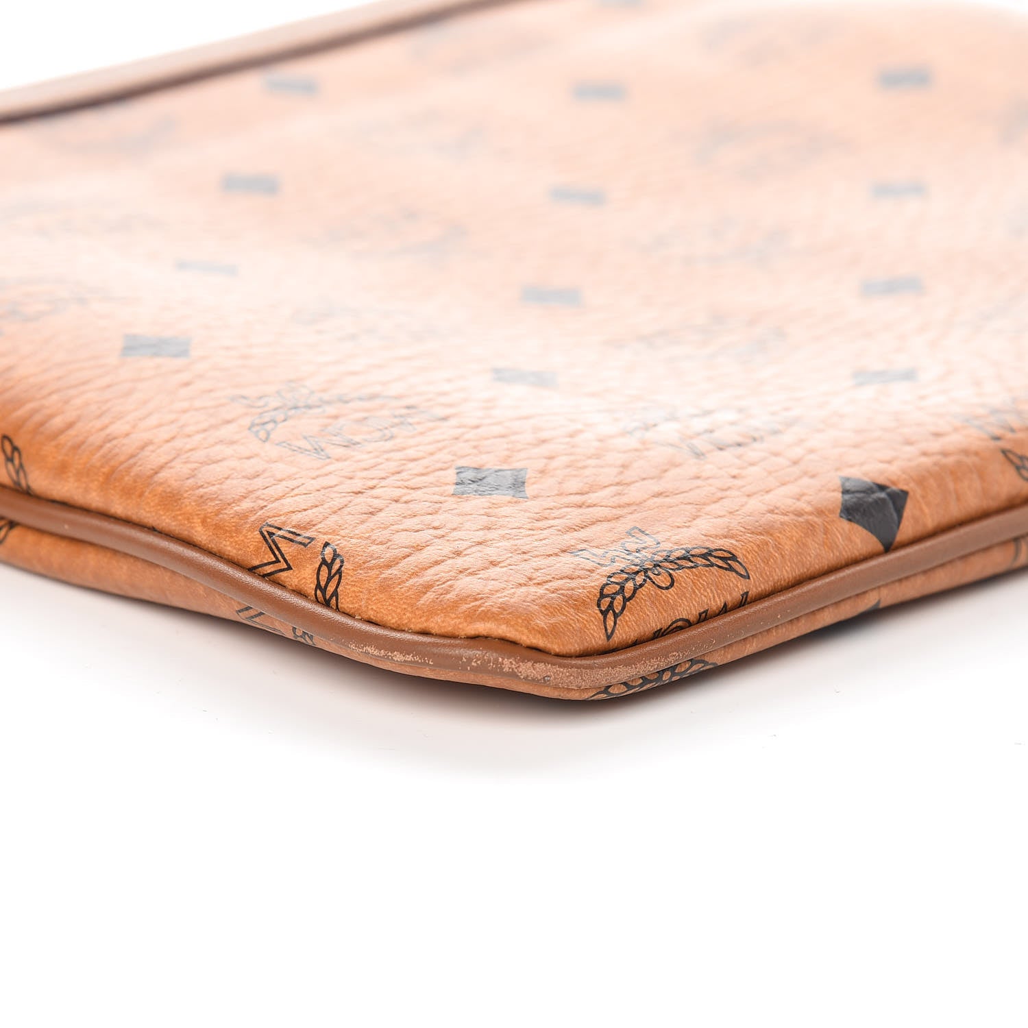MCM Visetos Medium Stark Wristlet Pouch Cognac 8 of 9