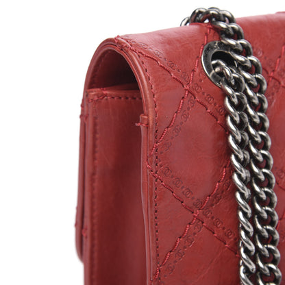 Chanel Aged Calfskin Embossed Logo Quilted 2.55 Reissue 227 Flap Red 16 of 16