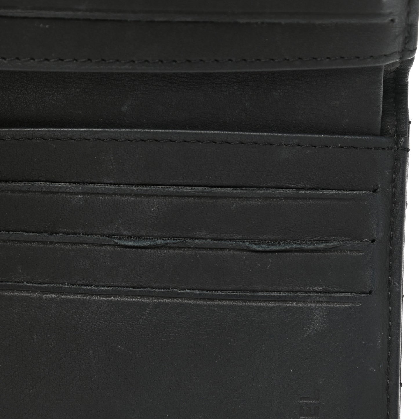 Lambskin Quilted Compact Flap Wallet Black