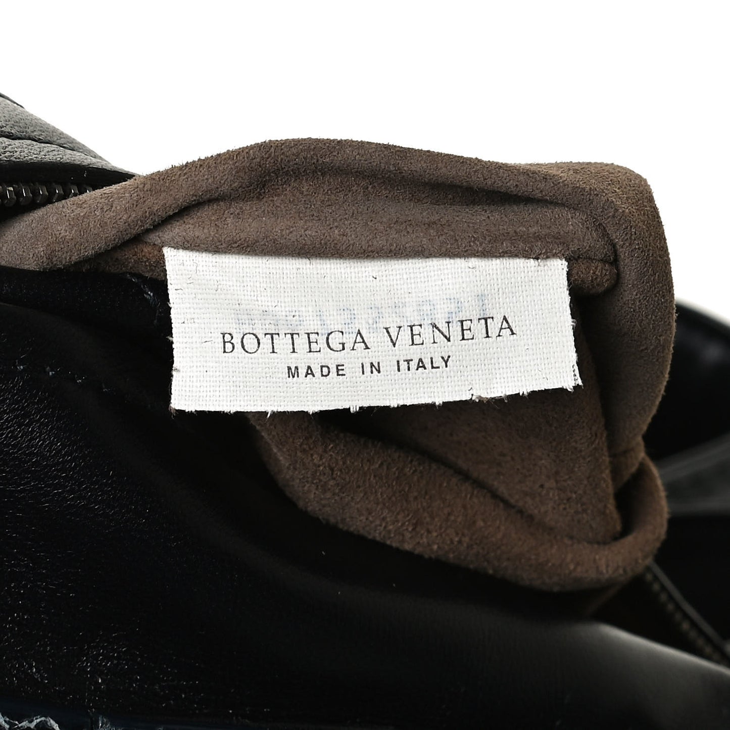 Nappa Intrecciato Snakeskin Small Flow Wave Tote Black