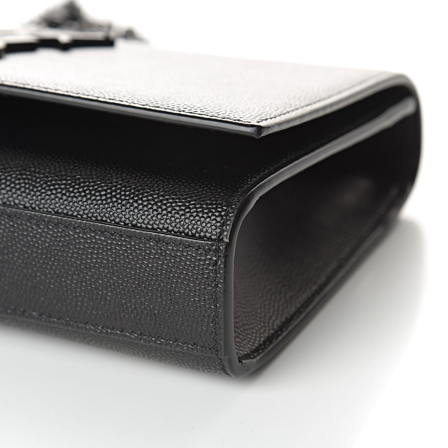Saint Laurent Grain De Poudre Small Monogram Kate Satchel Black 9 of 10