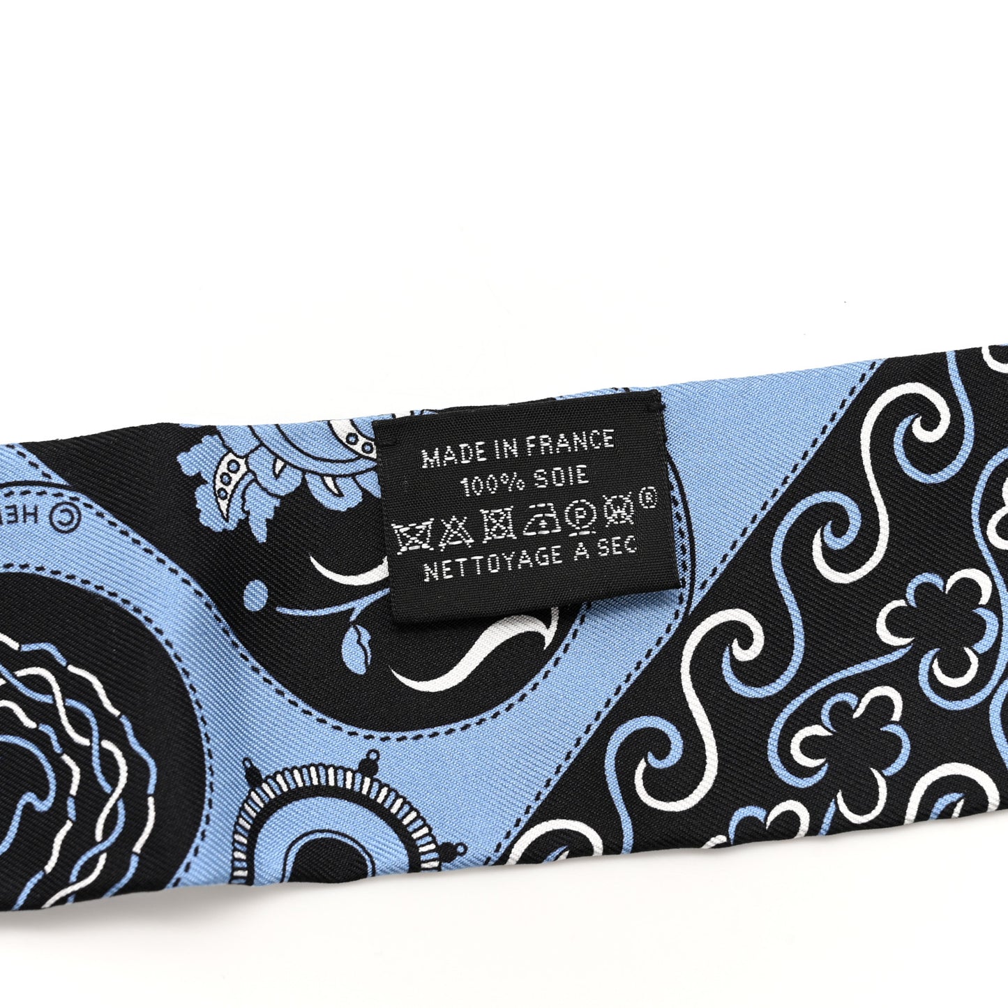 Silk Festival des Amazones Twilly Bleu Jean White Black