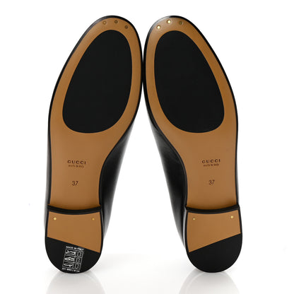 Gucci Calfskin Womens Jordaan Loafers 37 Black 6 of 10