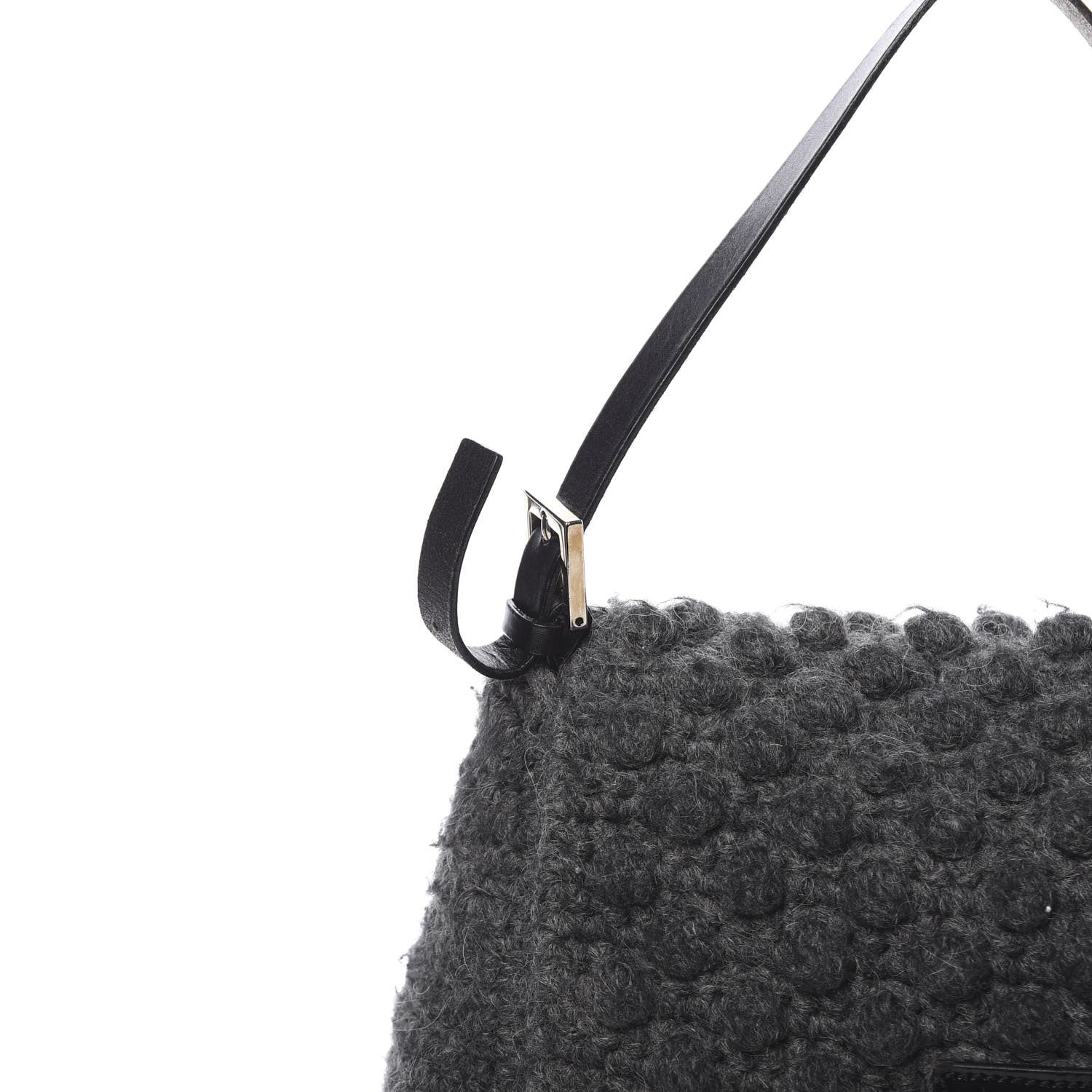 Fendi Woven Knit Baguette Grey 14 of 14