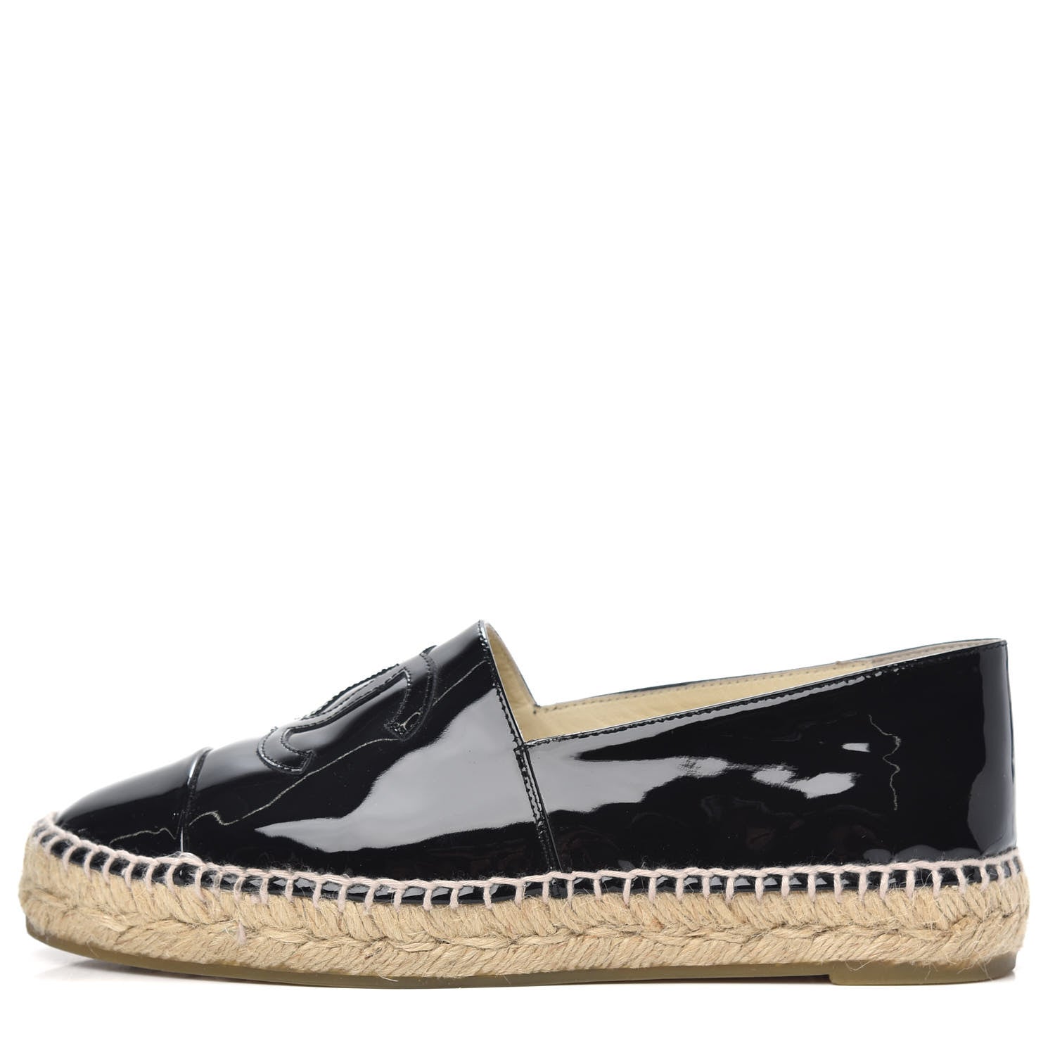 Chanel Patent CC Espadrilles 39 Black 1 of 10