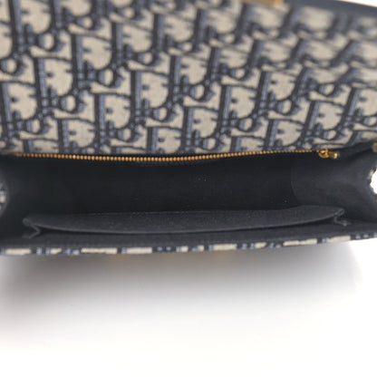 Christian Dior Oblique 30 Montaigne Flap Bag Blue 5 of 9