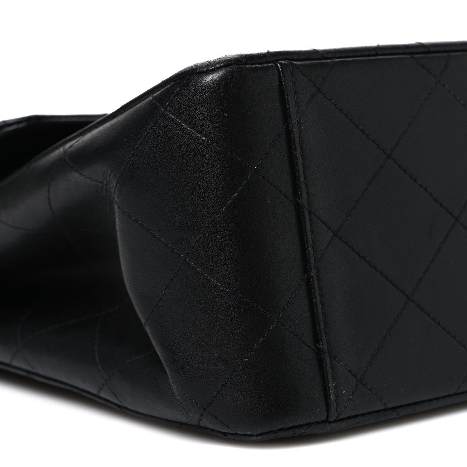 Chanel Lambskin Quilted XL Jumbo Single Flap Black 10 of 12