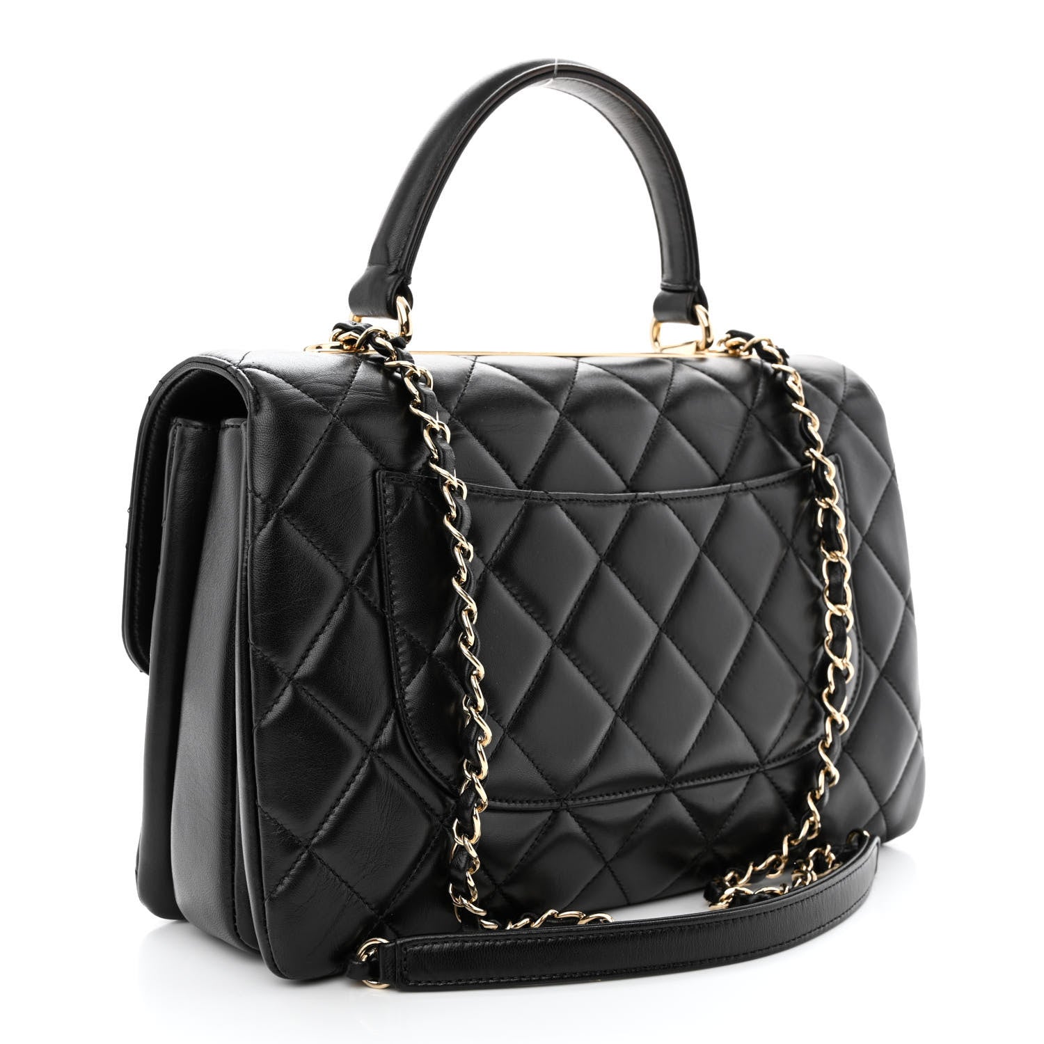 Chanel Lambskin Quilted Medium Trendy CC Flap Dual Handle Bag Black 3 of 14