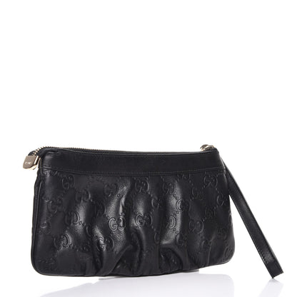 Gucci Guccissima Signature New Britt Wristlet Black 3 of 9
